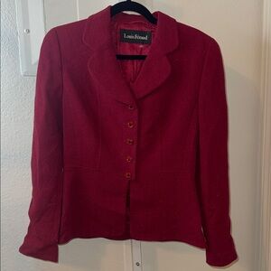 Louis Feraud Deep Red VINTAGE Women's Blazer
